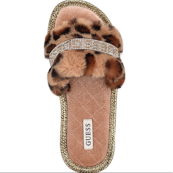 Slippy Faux Furry Furry Rhinestone Slippers 💕NWT💕 - Picture 5 of 6